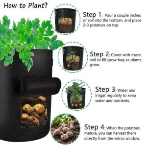 2pcs Plant Grow Bags Home Garden Potato Pot Greenhouse Vegetable Growing Bags Moisturizing jardin Vertical Garden Bag tools