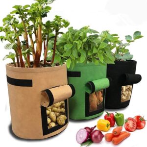 2pcs Plant Grow Bags Home Garden Potato Pot Greenhouse Vegetable Growing Bags Moisturizing jardin Vertical Garden Bag tools
